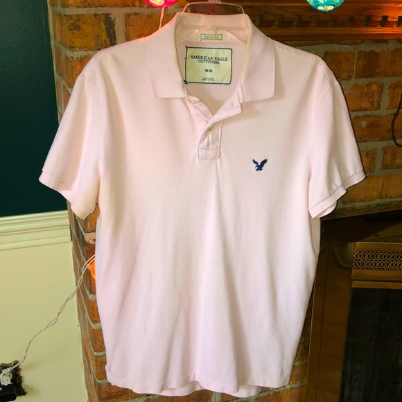 American Eagle Outfitters Other - AE Eagle Polo light pink, Men’s Sz Medium EUC